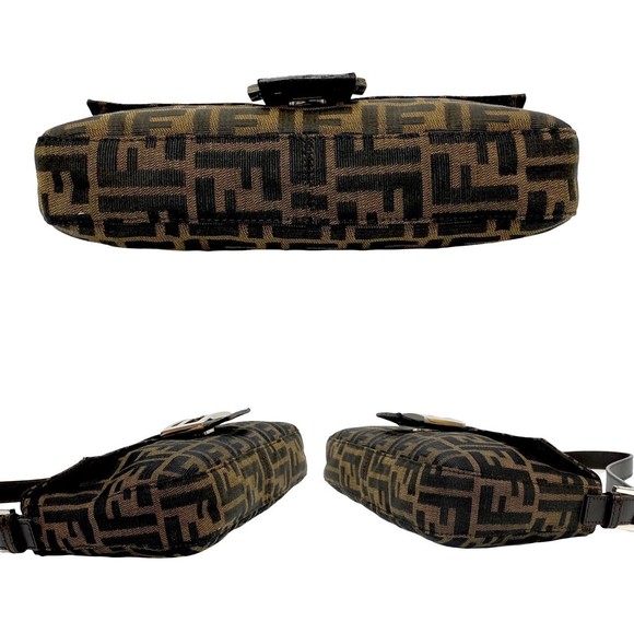 FENDI Mamma Bucket FF All-over Pattern Canvas Mini Shoulder Bag Brown - Picture 7 of 11